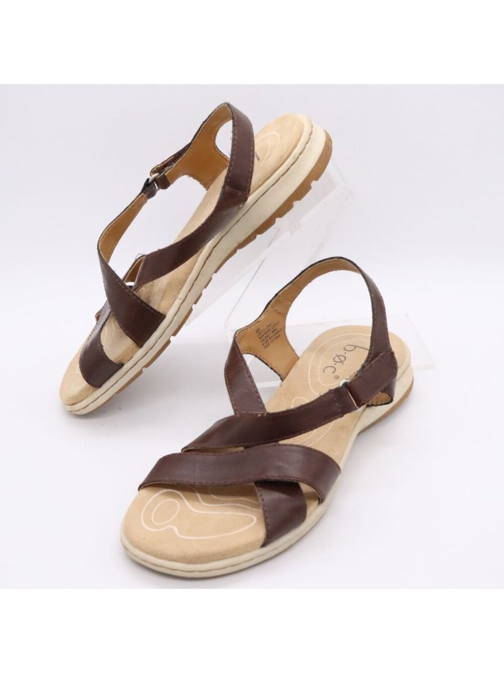 B.O.C. Women's Camelia Sandals Brown Strappy Slingback Sz 6 M